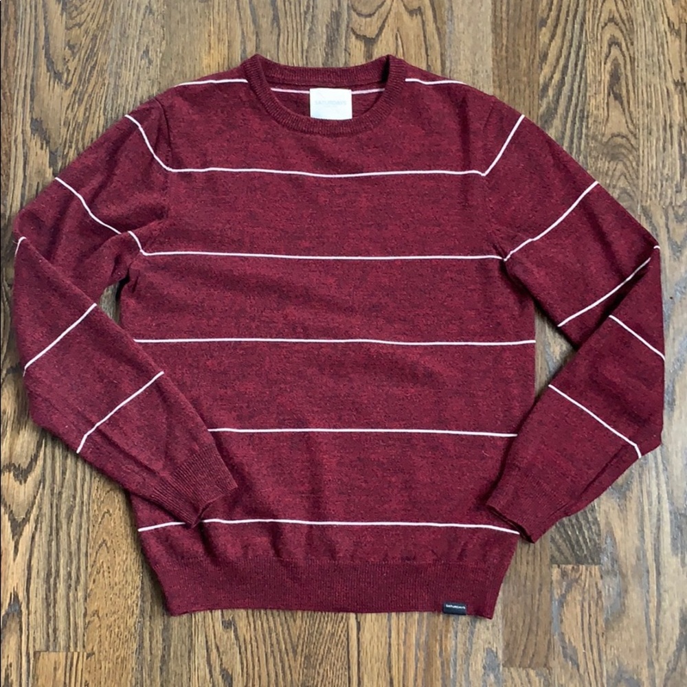 Saturdays Surf NYC Knit Striped Sweater- Small